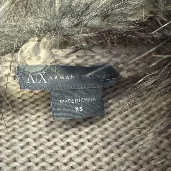 A/X Armani unique & beautiful Cardigan with detachable faux fur collar size XS - Picture 10 of 12